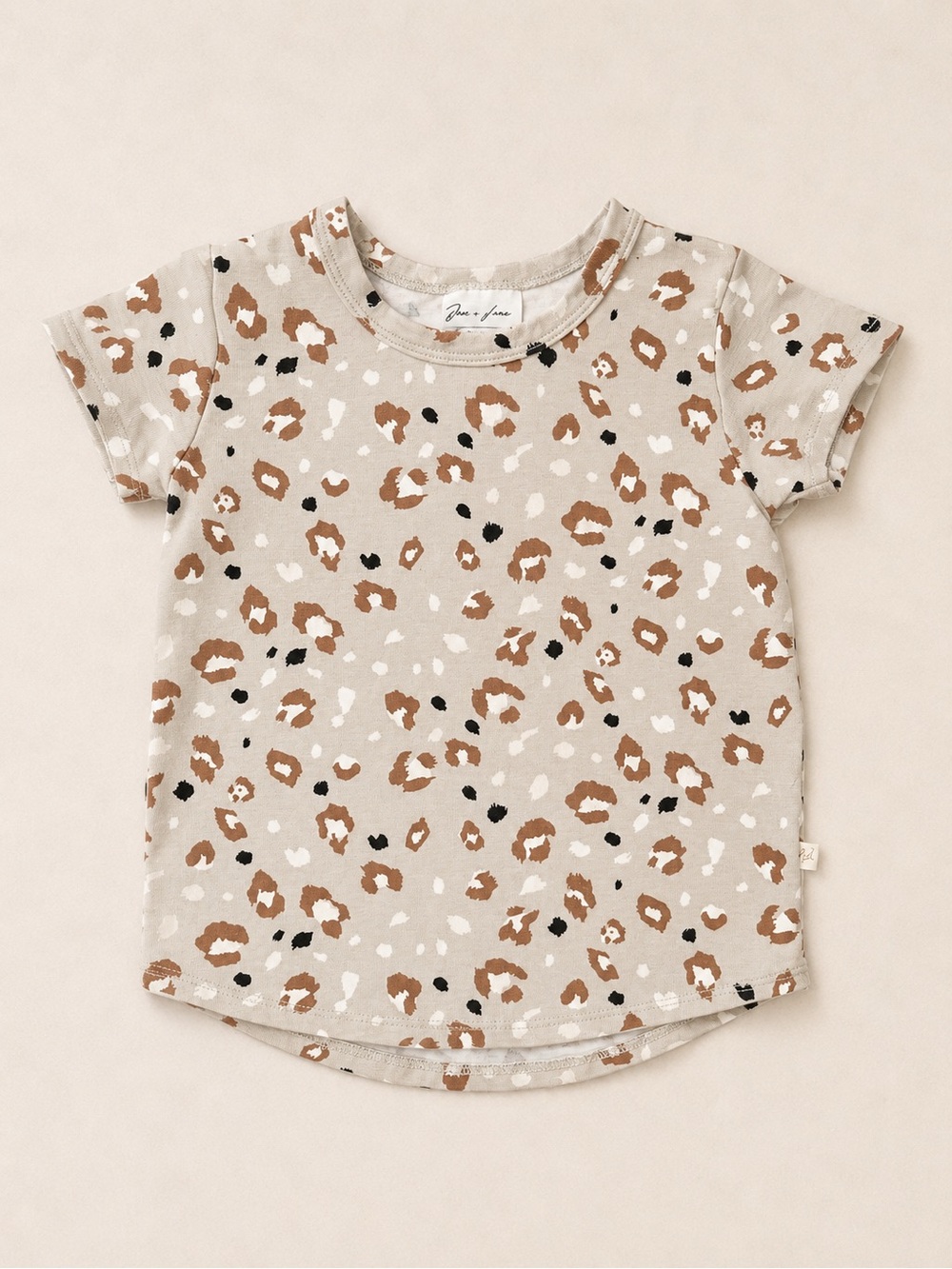 Jax & Lennon Kids Short Sleeve Leopard Print Tee - Bamboo Kids Shirt